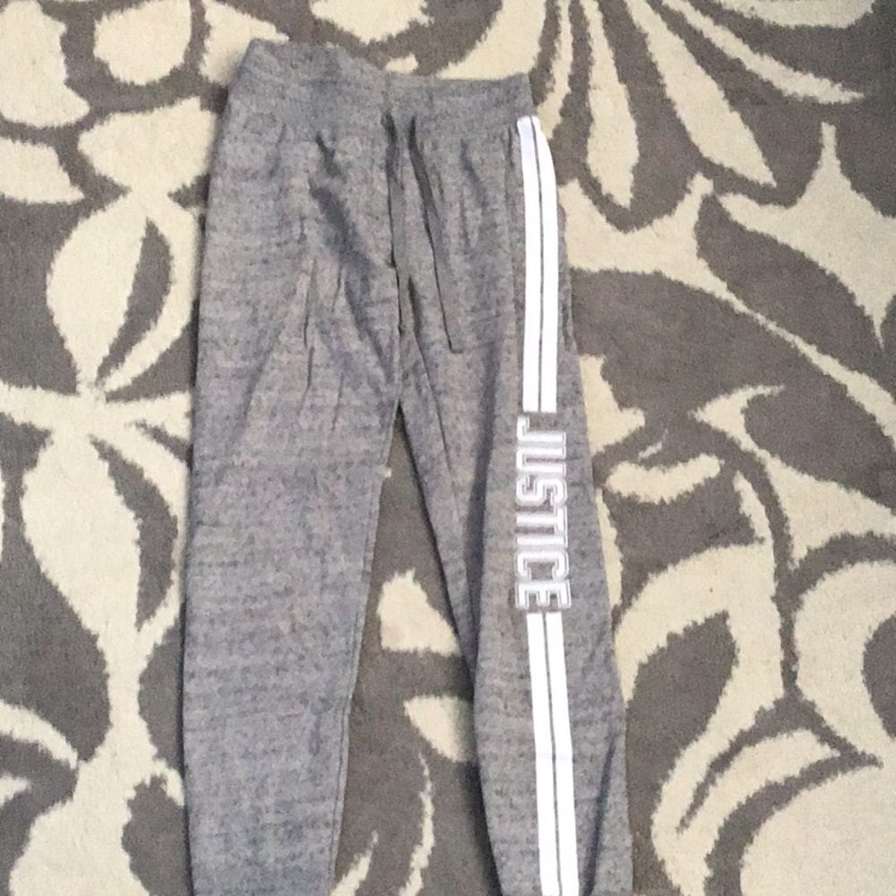Justice grey joggers